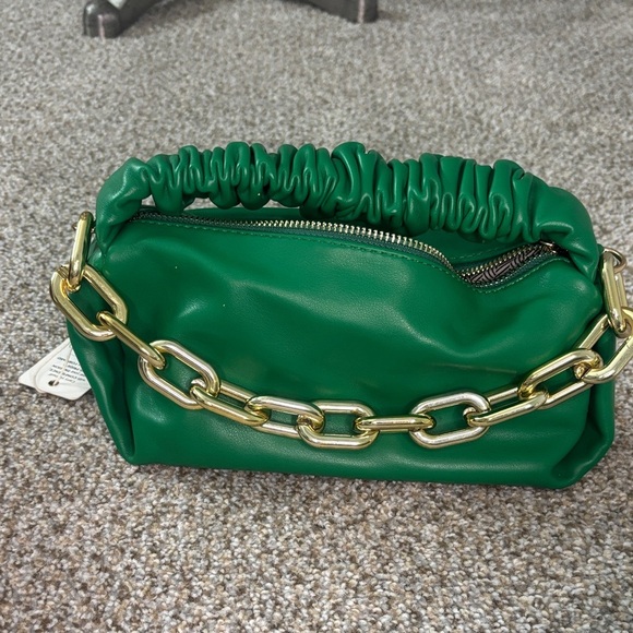 Green Ruched Women's Bag - Picture 5 of 5